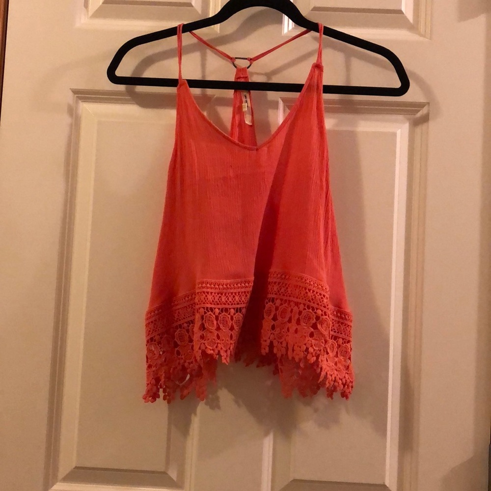 Crop crochet tank